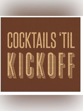 Slant Collections Cocktails Til Kickoff Napkins-NWT